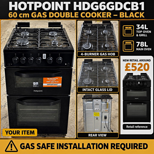 Hotpoint hdg6gdcb1 60cm gas - hdg6gdcb1,
