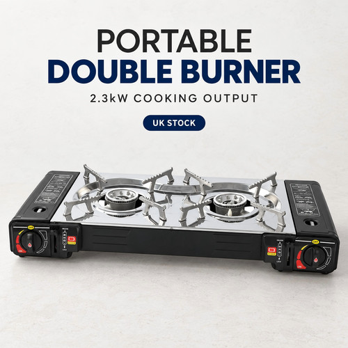 Portable double burner - double, butane